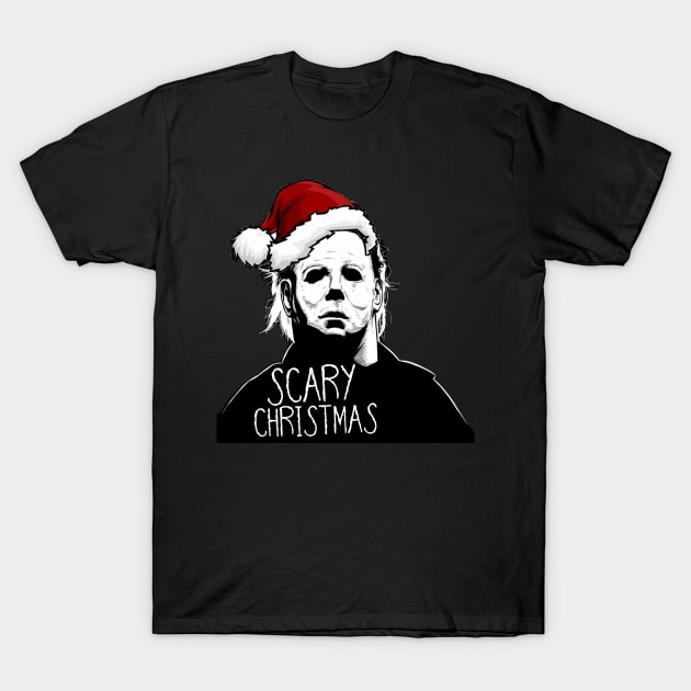 Scary Christmas From Michael Myers T-Shirt by WickedOnes